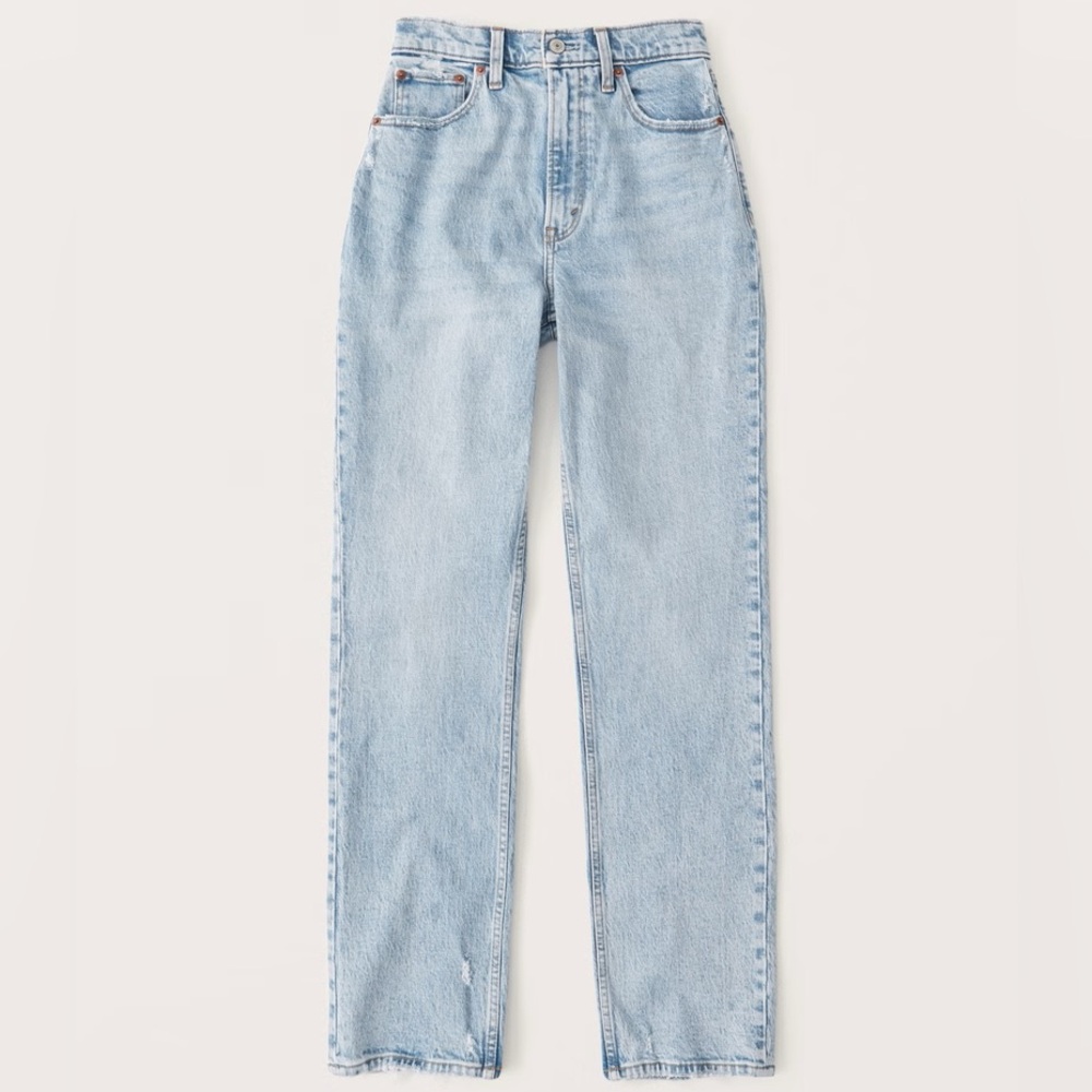 Abercrombie Curve Love High Rise 90’s straight jeans